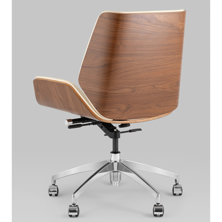 Кресло офисное TopChairs Crown бежевый Stool Group A312-A 8383-1 walnut back