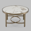 Журнальный столик Адриана D80 светлая керамика Stool Group ECT-223-BRCG-BDFL