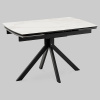 Стол раскладной Галац 120-180х80 см стекло белый основание черное Stool Group SO 273-77762