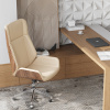 Кресло офисное TopChairs Crown бежевый Stool Group A312 8383-1 walnut back