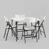 Комплект раскладного стола и стульев белый Stool Group YX-ZFP86 white