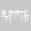 Обеденная группа Ingrid белый массив гевеи Stool Group MH750+MH52088 WX4