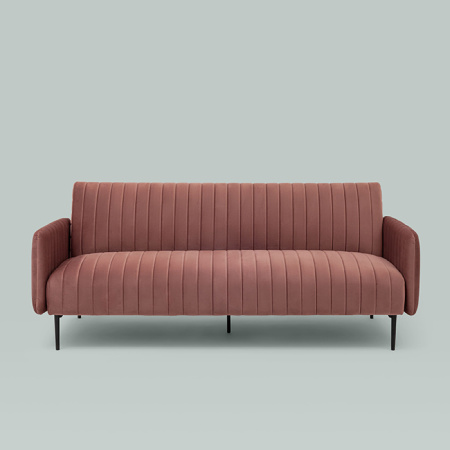 Диван прямой Дрезден велюр пыльно-розовый Stool Group vd-drezden-b15