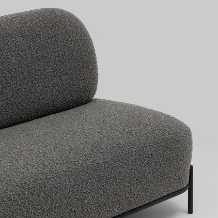 Диван Стоун букле тёмно-серый Stool Group vd-dv-stone-tr-dg
