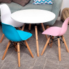 Стол круглый Eames DSW Small D60 белый деревянные ножки Stool Group T005-C