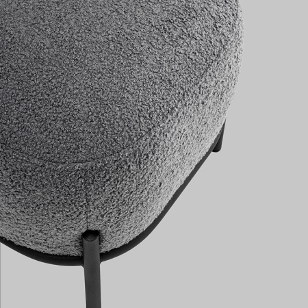 Пуф Стоун букле Fluffy тёмно-серый Stool Group vd-pf-stone-fl-grey