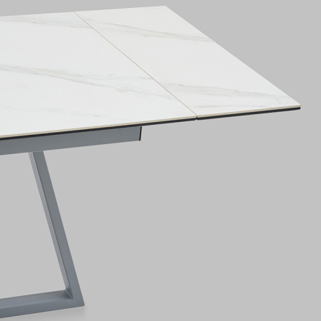 Стол Керас 120-1 D80 см керамика Snow white подстолье серый Stool Group AV 2127-1200/800-170105-7004