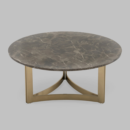 Журнальный столик Кассия D90 темная керамика Stool Group ECT-292-BRCGS-brown 5105-9