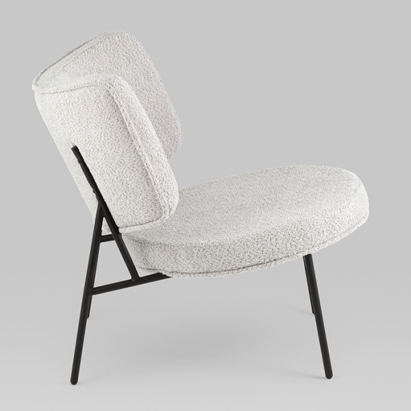 Кресло District Lounge букле светло-серый Stool Group LV-101-S900-01
