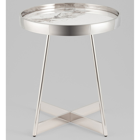 Журнальный столик Гера D50 белая керамика Stool Group EET-280