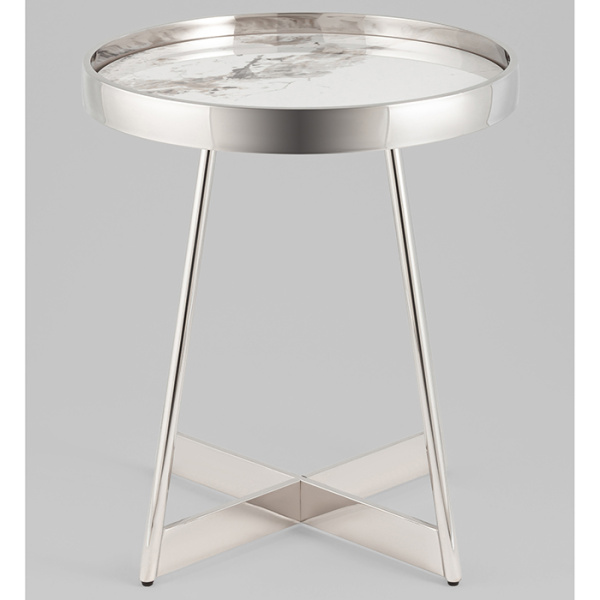 Журнальный столик Гера D50 белая керамика Stool Group EET-280