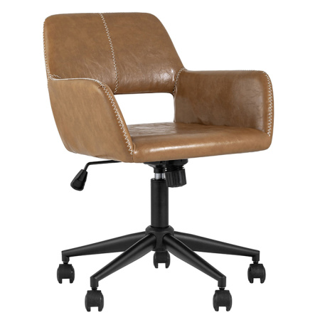 Стул офисный Филиус экокожа коричневая Stool Group FILIUS