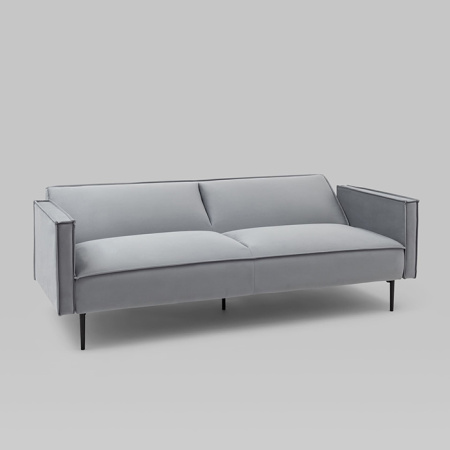 Диван прямой Кассель велюр серый Stool Group vd-cassel-vl12