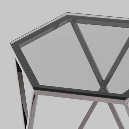 Журнальный столик Круз 48х42 стекло Stool Group EET-187-GM