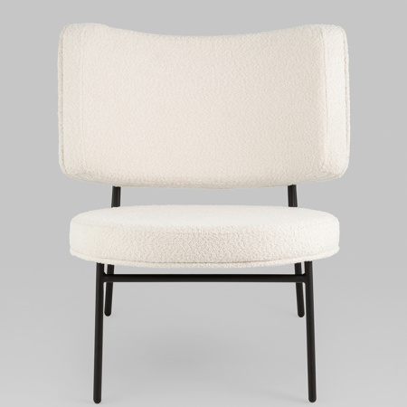Кресло District Lounge букле белый Stool Group LV-101-S000-01