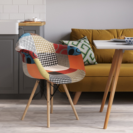 Кресло Eames пэчворк Stool Group Y809