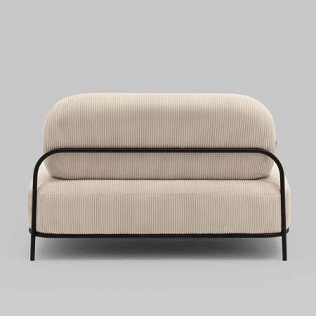 Диван Стоун велюр рельефный молочный Stool Group vd-dv-stone-cl-bone