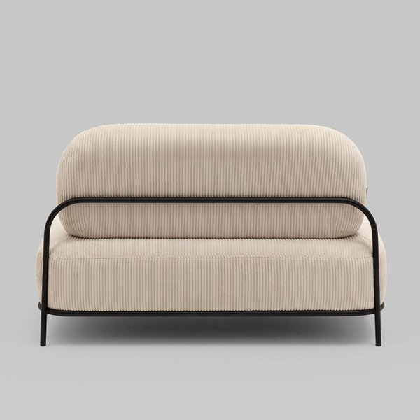 Диван Стоун велюр рельефный молочный Stool Group vd-dv-stone-cl-bone