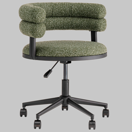 Стул офисный Ponty зелёный чёрные ножки Stool Group Bebe Office Chair OTE-CL 355 bl.l