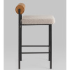 Стул барный Балла бежевый с коричневой экокожей Stool Group FDC9939 sDC6095-4+b270-28