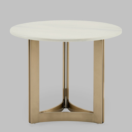 Журнальный столик Кассия D60 светлая керамика Stool Group EET-292-BRCGS-white 333-2