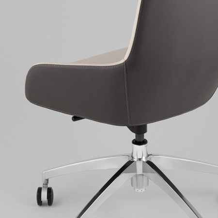 Кресло офисное TopChairs Soulo бежевый/серый Stool Group A308 8371-12/1
