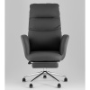 Кресло офисное TopChairs Solid с оттоманкой серый Stool Group DD-004-OT NC grey