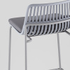 Стул барный Louran с подушкой серый Stool Group D-012H-75 grey