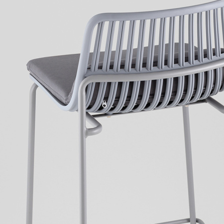 Стул барный Louran с подушкой серый Stool Group D-012H-75 grey