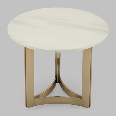 Журнальный столик Кассия D60 светлая керамика Stool Group EET-292-BRCGS-white 333-2
