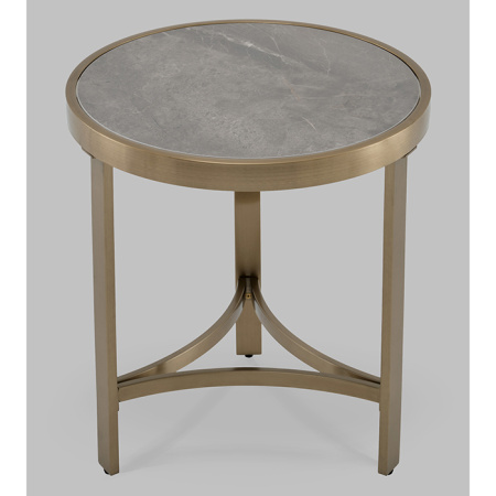 Журнальный столик Адриана D50 серая керамика Stool Group EET-223-BRCG-BNSG