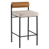 Стул барный Балла бежевый с коричневой экокожей Stool Group FDC9939 sDC6095-4+b270-28