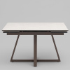 Стол Керас 120-1 D80 см керамика Carmen light grey подстолье коричневое Stool Group AV 2127-1200/800-CLG-7006T