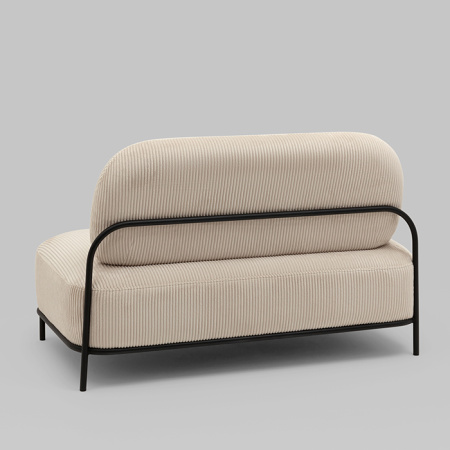 Диван Стоун велюр рельефный молочный Stool Group vd-dv-stone-cl-bone