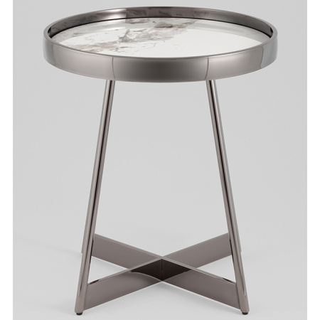 Журнальный столик Гера D50 белая керамика Stool Group EET-280-GM