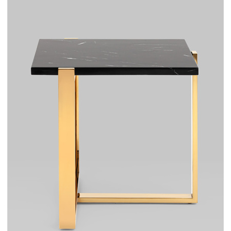 Журнальный столик Тоби 61х61 чёрный мрамор Stool Group EET-5004-TG