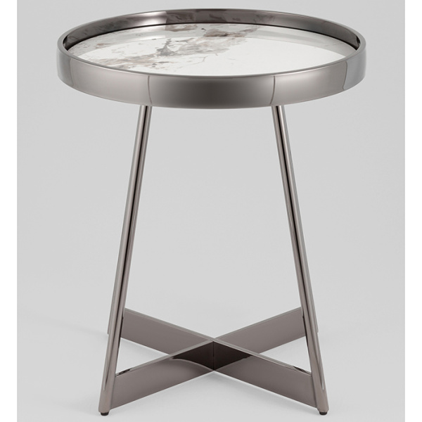 Журнальный столик Гера D50 белая керамика Stool Group EET-280-GM