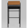 Стул барный Балла тёмно-серый с коричневой экокожей Stool Group FDC9939 sDC6095-10+b270-28