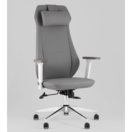 Кресло офисное TopChairs Trophey серый Stool Group DD-001-CH grey