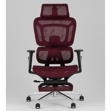 Кресло офисное TopChairs Nimbus бордовый Stool Group YF-W938A bl.sh. ST982-11 wine red