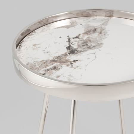 Журнальный столик Гера D50 белая керамика Stool Group EET-280