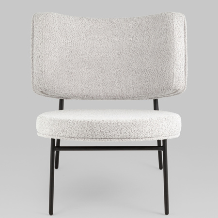 Кресло District Lounge букле светло-серый Stool Group LV-101-S900-01