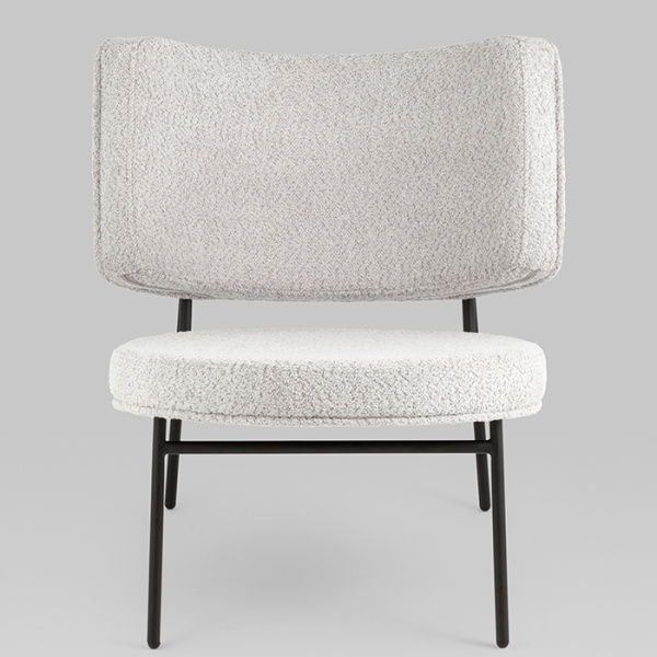 Кресло District Lounge букле светло-серый Stool Group LV-101-S900-01