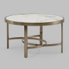 Журнальный столик Адриана D80 светлая керамика Stool Group ECT-223-BRCG-BDFL