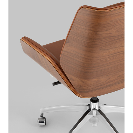 Кресло офисное TopChairs Crown коричневый Stool Group A312-A 8383-14 walnut back