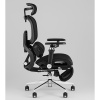 Кресло офисное TopChairs Prodigy с оттоманкой чёрный Stool Group D-566 black