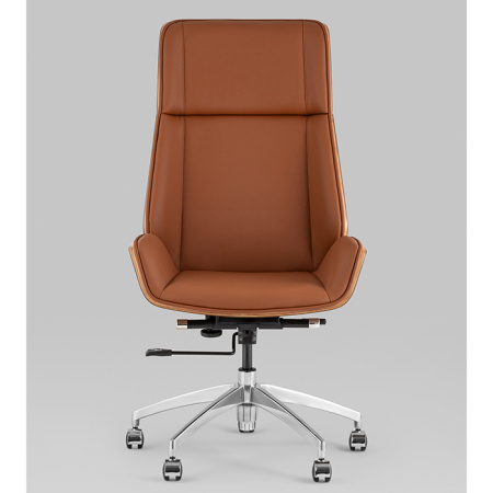 Кресло офисное TopChairs Crown коричневый Stool Group A312 8383-14 walnut back