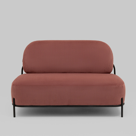 Диван Стоун велюр рельефный коралловый Stool Group vd-dv-stone-cl-coral