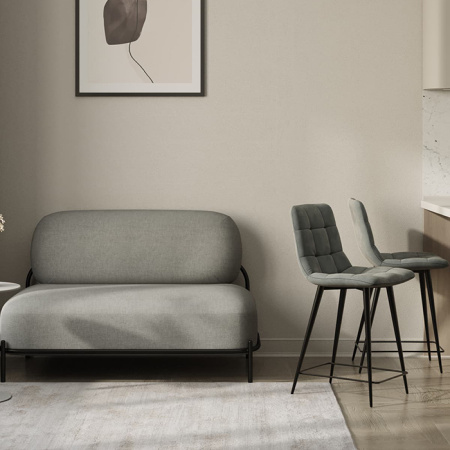 Диван Стоун рогожка серый Stool Group vd-dv-stone-f21