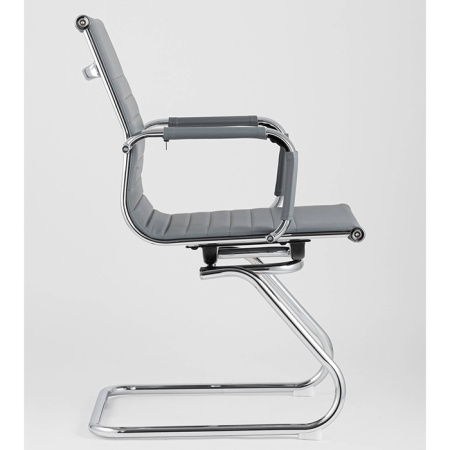 Стул офисный TopChairs Visit серый Stool Group D-101L grey